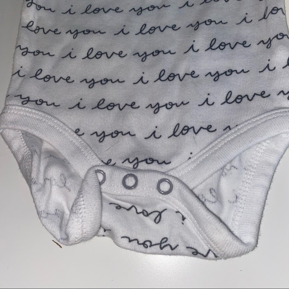 Cloud Island Newborn I love you Cursive Onesie White Baby Clothing - Picture 2 of 8
